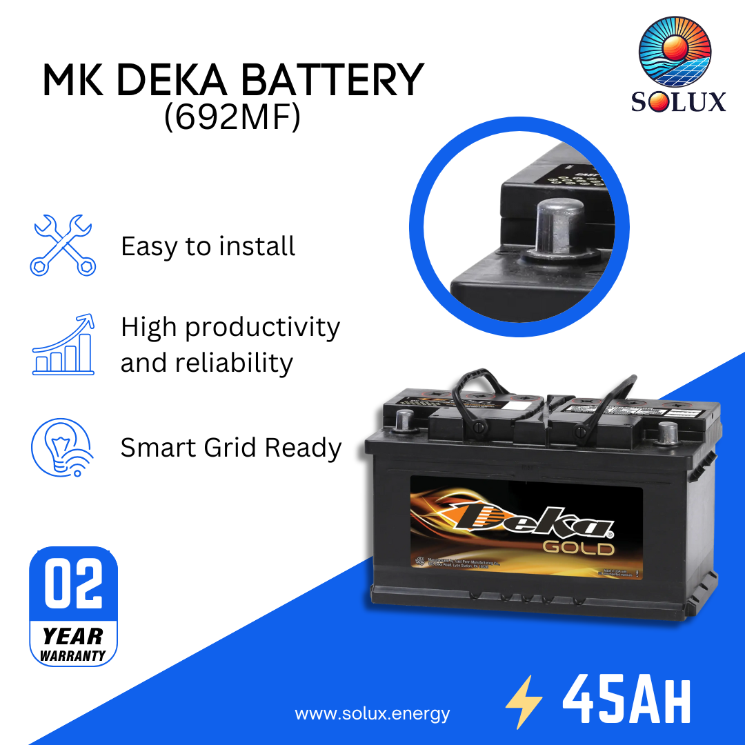 This is an image of MK Deka 45Ah 12V 650 CCA Battery FLA 692MF